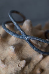 My Starfish Bangle in oxidised silver takes a sculptural shape inspired by dried starfish