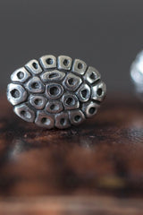 The faces of my Turtle Cufflinks with T Bar are textured with a geometric pattern inspired by turtle shells
