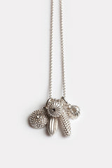 Five Pollen Charm Cluster Pendant Necklace