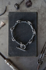My Textured Sweetie Link Bracelet is formed from textured lozenges, shiny hoops and textured ‘sweeties’. 
