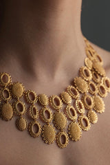 My Medium Baroque Collar Necklace worn in gold plated silver adds drama to any outfit