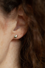 Tiny Kidney Studs - Silver
