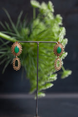 Chrysoprase Baroque Drop Earrings