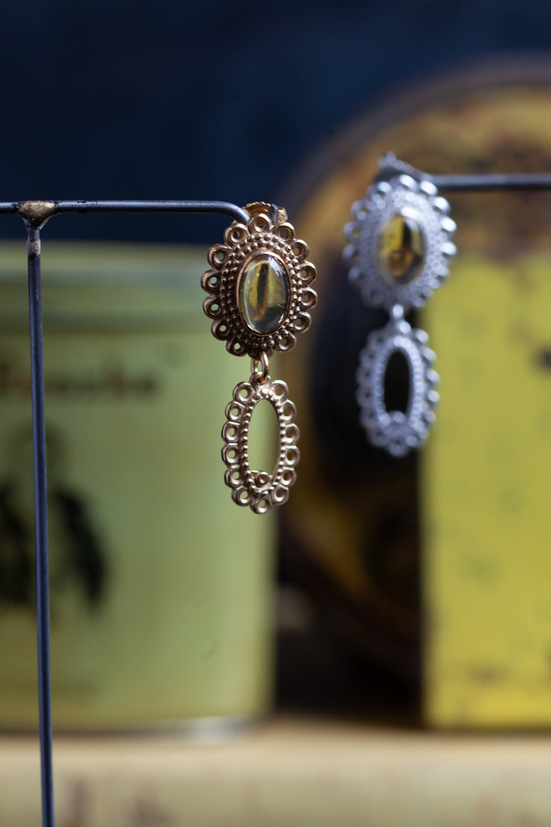 Citrine Baroque Drop Earrings