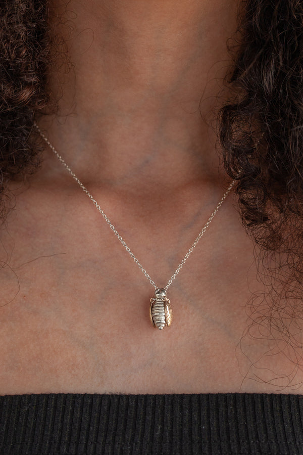 Tiny Bee Pendant Necklace