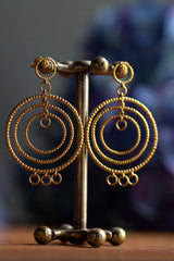 My Bubble Hula Hoop Earrings combine 3 bobbled hoops with 3 small loops along the base 