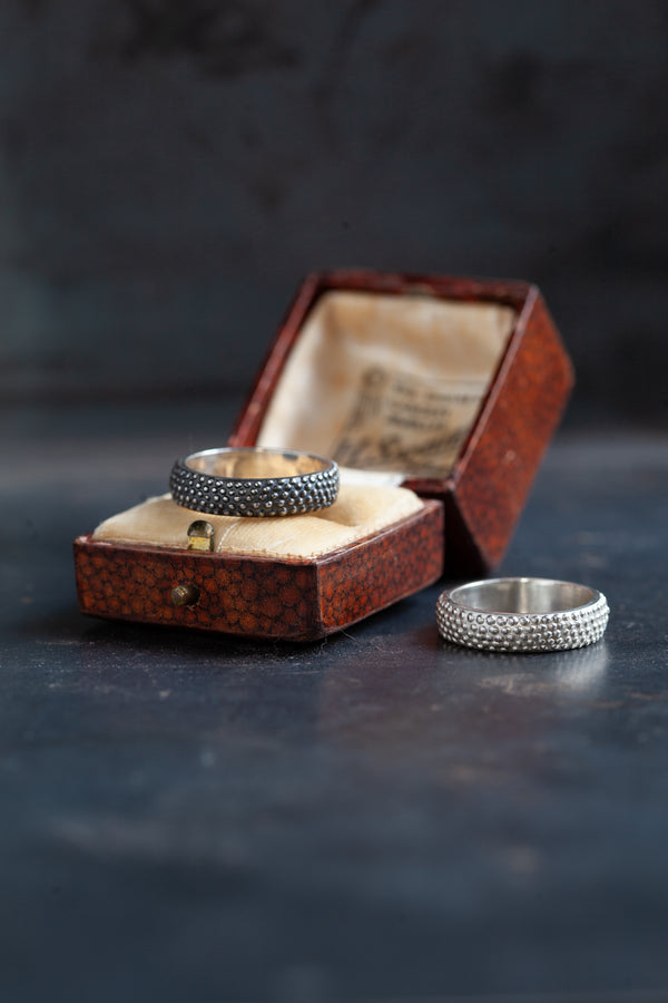 An understated but unusual ring, finished with my signature bobble texture. 
