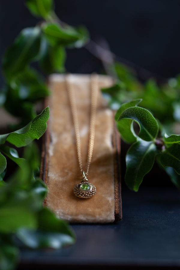 Birthstone Bobbled Pollen Charm Pendant Necklace