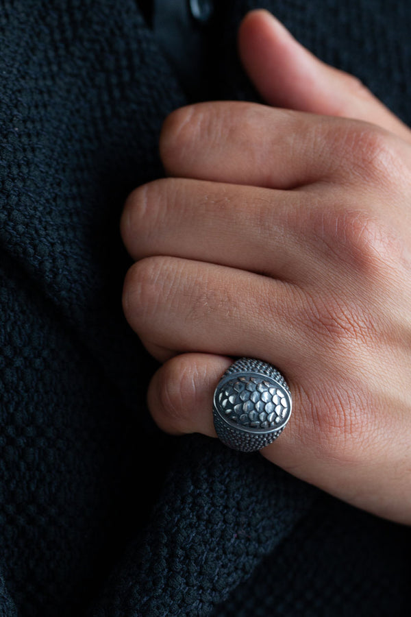 Serpent Skin Signet Ring