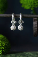 My Snowball Drop Earrings remind me of tiny snowballs in silver