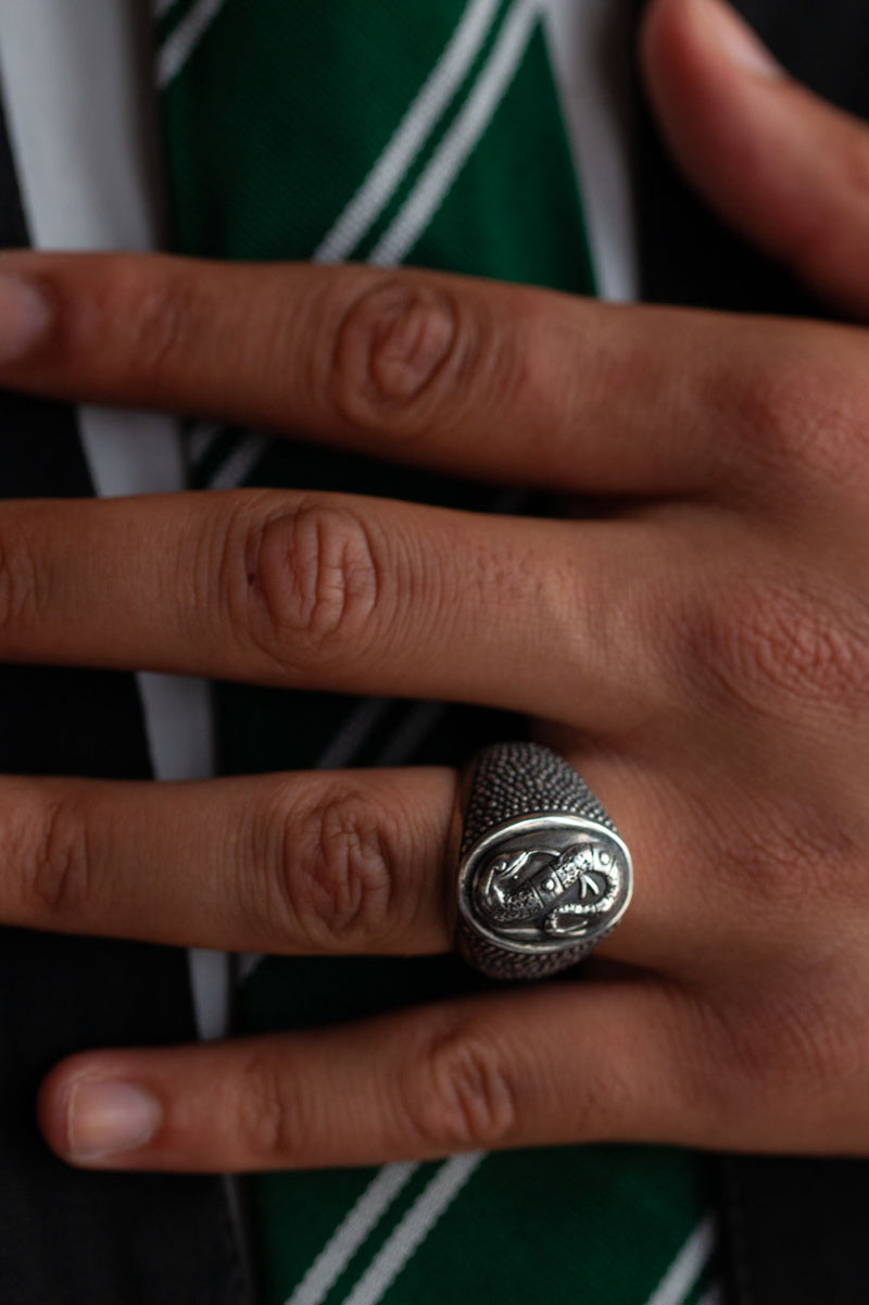 Oversized Serpent Signet Ring