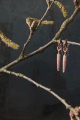 My Catkin Drop Earrings feature a catkin-shaped charm studded with a bobbled texture like pollen