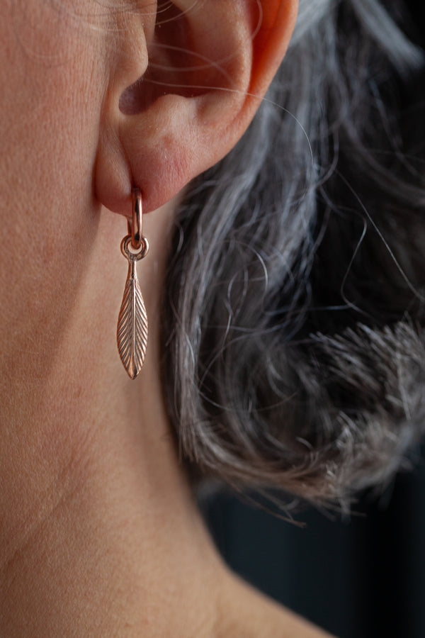 Feather Drop Earrings