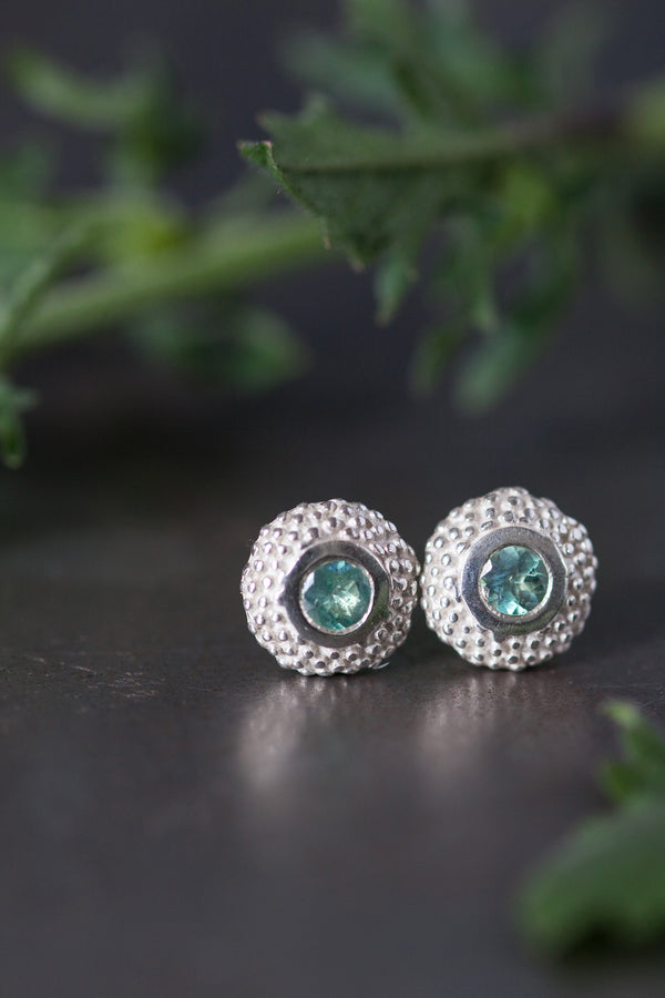 My Bobbled Pollen Stud Earrings are set with Alexandrites June's birthstones