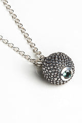 June Alexandrite Birthstone Ball and Chain Pendant Necklace