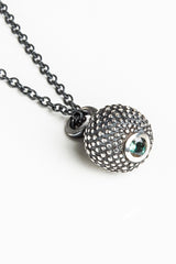 June Alexandrite Birthstone Ball and Chain Pendant Necklace