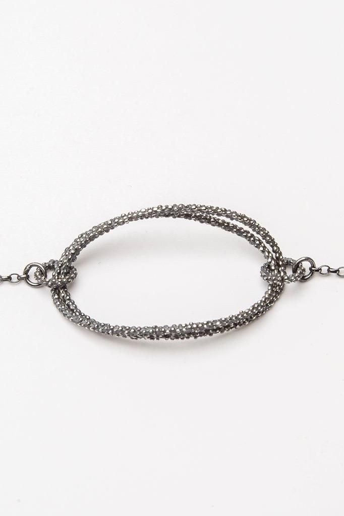 Oval Bobbled Hoop Bracelet