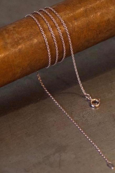 A  fine trace chain in rose gold plated silver especially for charms to hang on