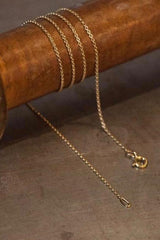A fine trace chain in yellow gold plated silver especially for charms to hang on