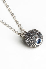 September Sapphire Birthstone Ball and Chain Pendant Necklace