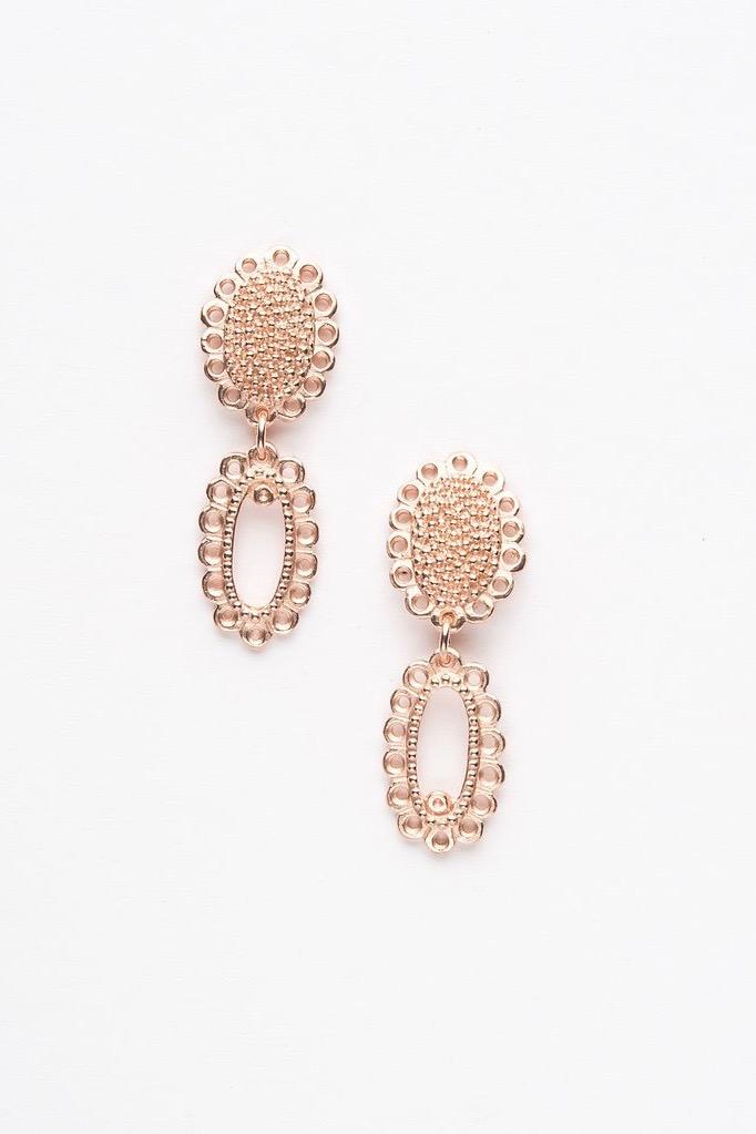 Small Baroque Two Part Drop Earrings