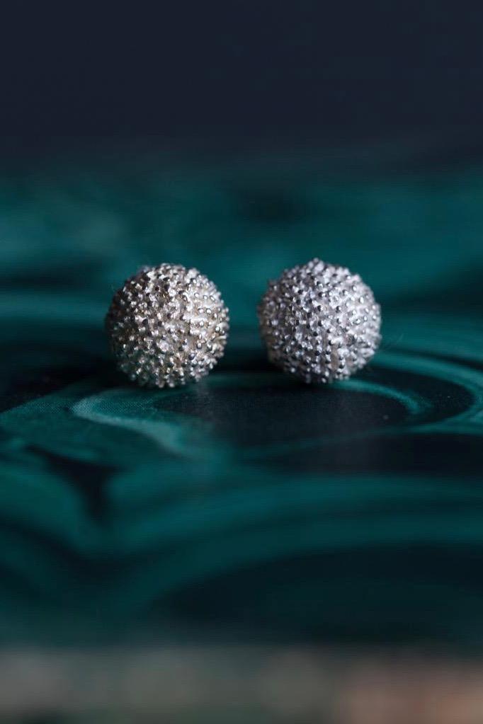 My Snowball Stud Earrings remind me of tiny snowballs