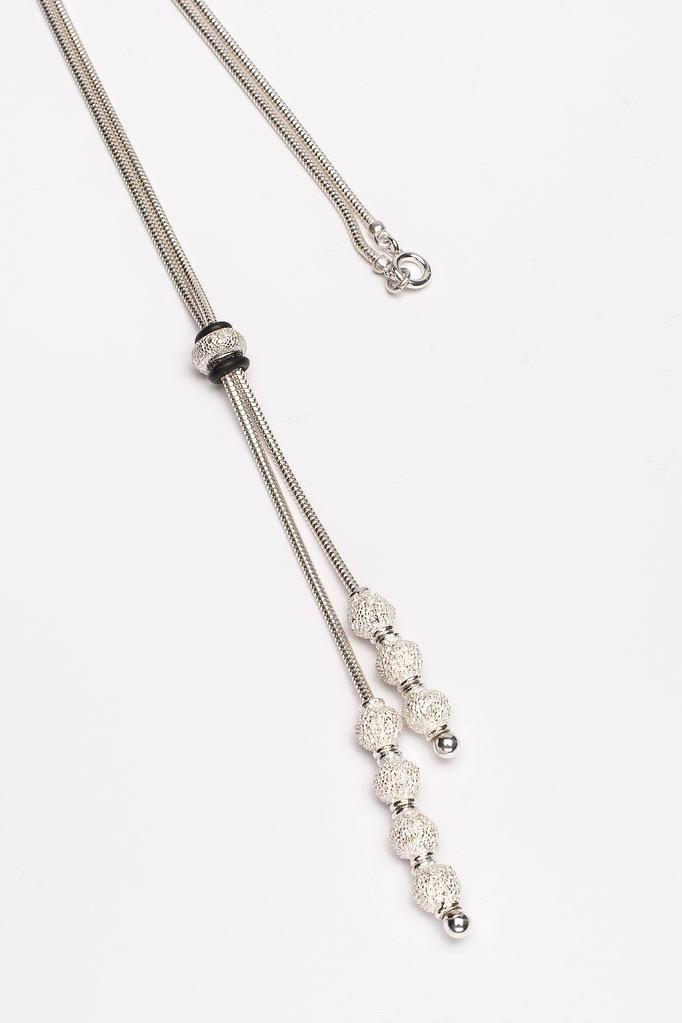 Snowball Tassel Necklace