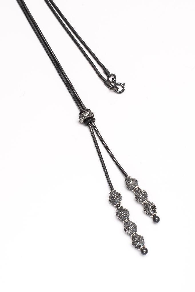 Snowball Tassel Necklace