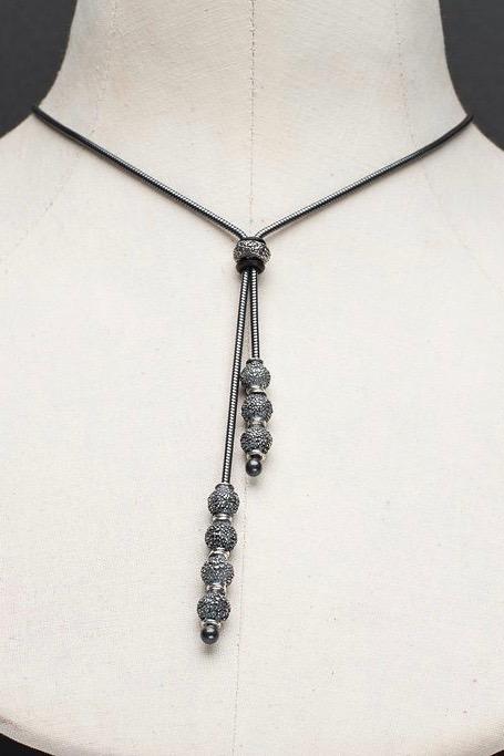 Snowball Tassel Necklace