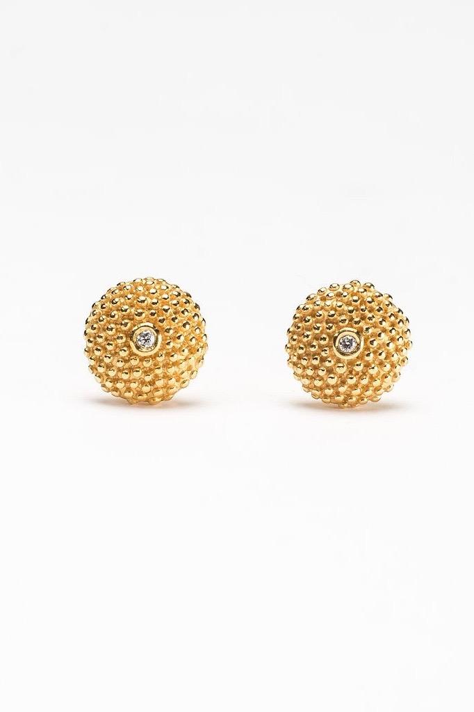 Diamond Pollen Stud Earrings