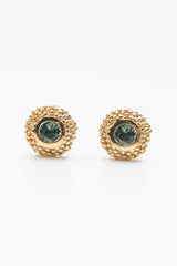 My June Alexandrite Bobbled Pollen Stud Earrings in yellow gold plated silver