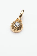 Gemstone Swirling Sepal Charm