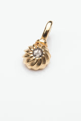 Gemstone Swirling Sepal Charm
