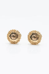 My November Yellow Topaz Bobbled Pollen Stud Earrings in yellow gold plated silver