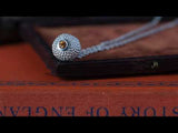 A video of my ball and chain pendant – its centrepiece is a tactile textured ball with a glistening birthstone at the base