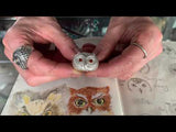 Owl Ring with Madeira Citrines