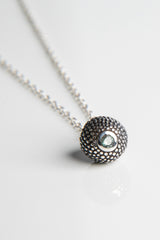 June Alexandrite Birthstone Ball and Chain Pendant Necklace