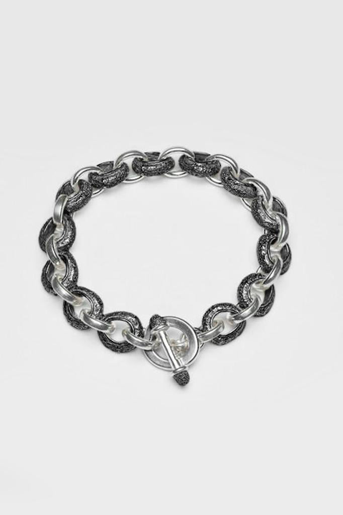 Textured Oval Hoop Bracelet