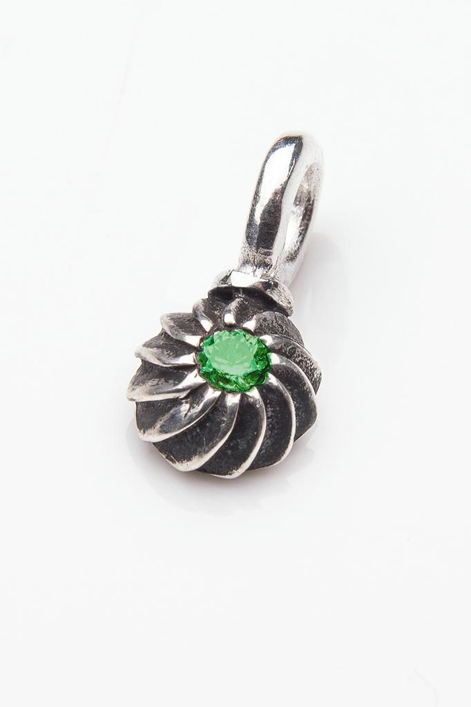 Gemstone Swirling Sepal Charm