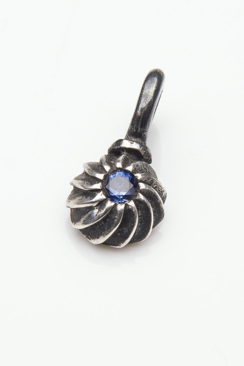 Gemstone Swirling Sepal Charm