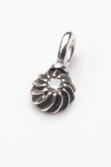 Gemstone Swirling Sepal Charm
