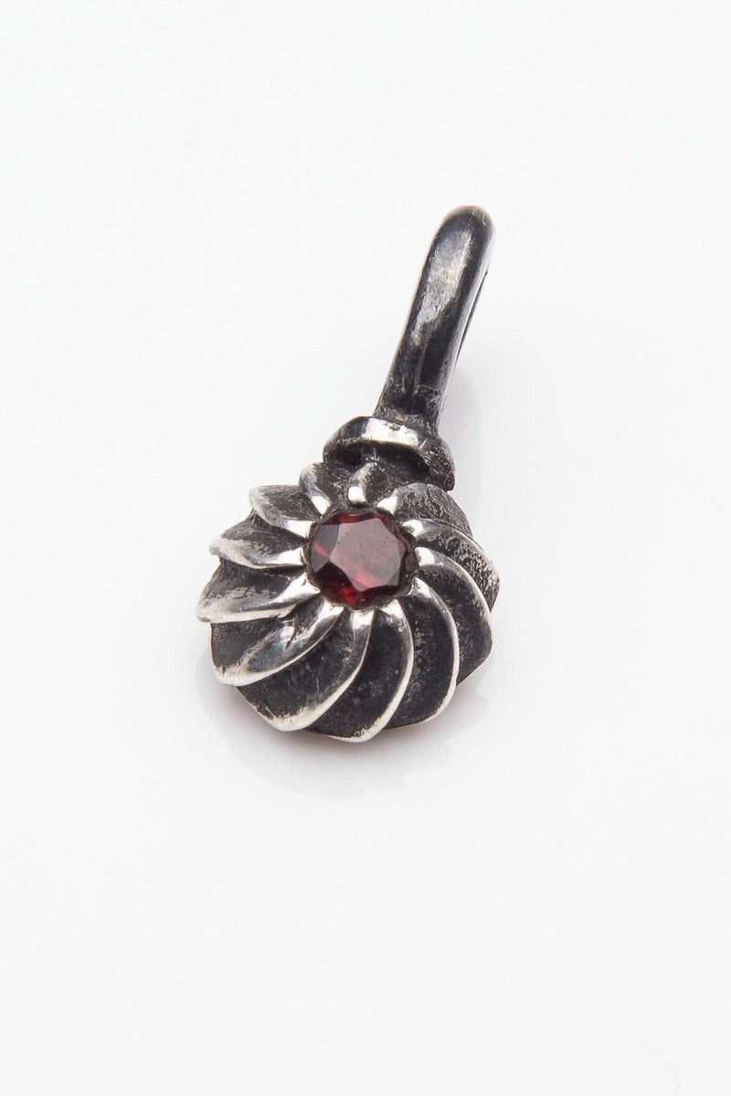 Gemstone Swirling Sepal Charm