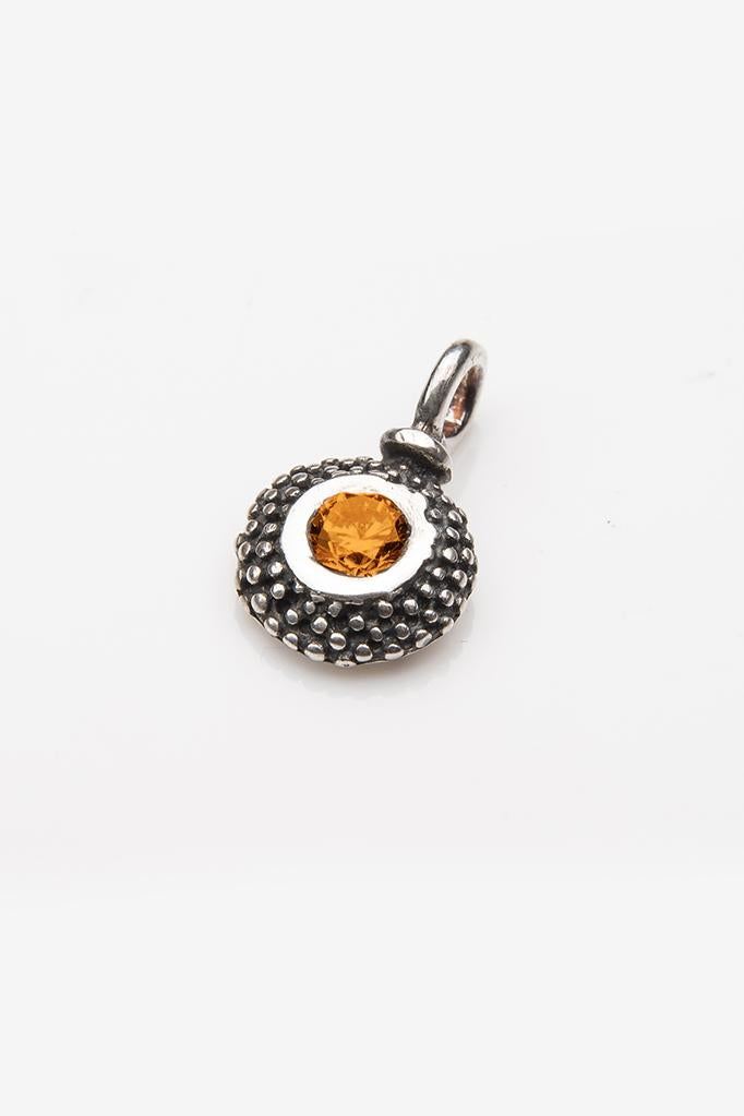 Birthstone Bobbled Pollen Charm Pendant Necklace